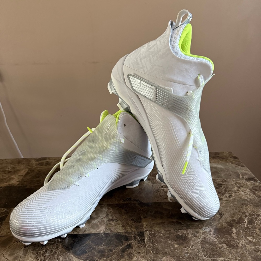 Under Armour White and Neon Green Athletic Shoes